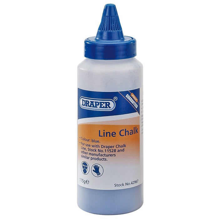 Draper Tools 115G Plastic Bottle of Blue Chalk for Chalk Line