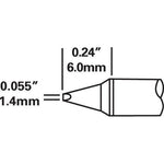 Metcal Cartridge Chisel 1.4MM X 6MM Lg 35 Deg