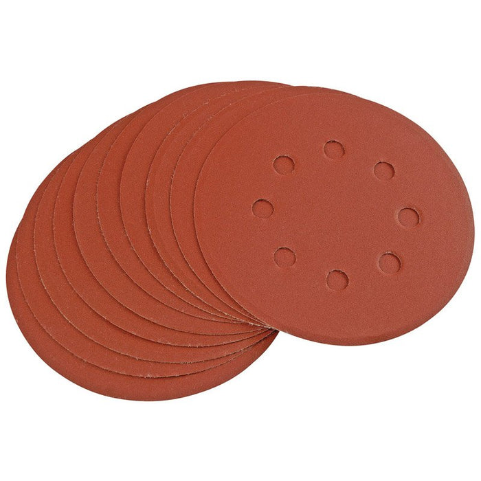 Draper Tools Ten 125mm 320 Grit Hook and Loop Sanding Discs