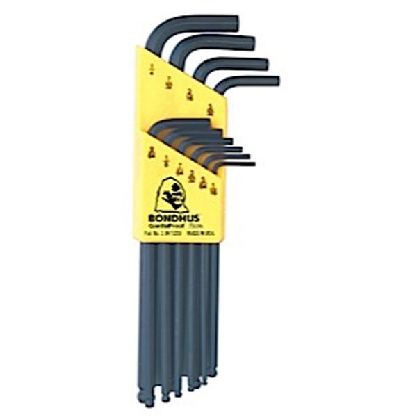 Bondhus 10pc Ball End L-Wrenches 1/16-1/4