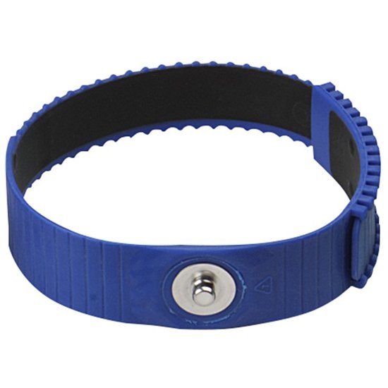 Desco 4620 - Wristband with 4mm Snap, Blue