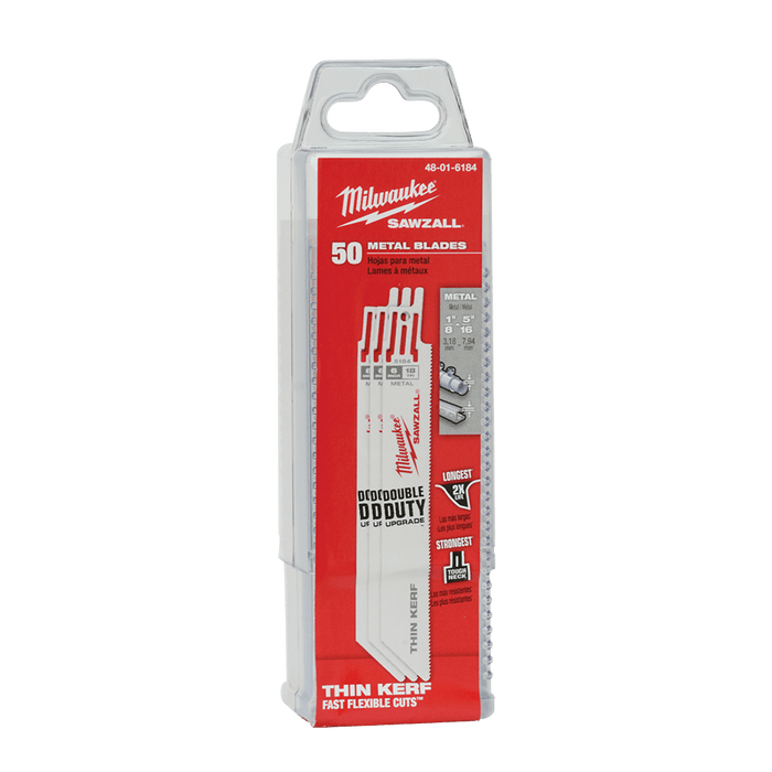 Milwaukee  150mm 18 TPI Thin Kerf SAWZALLâ„¢ Blades (50 Pk)