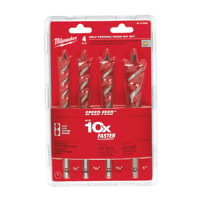 Milwaukee  4 Pc SPEED FEEDâ„¢ Wood Bit Kit