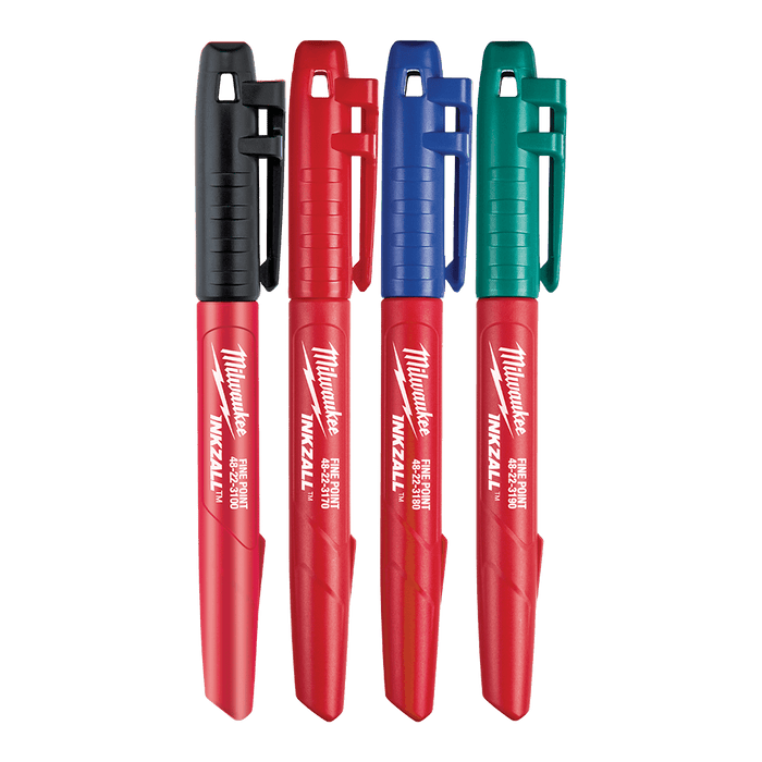 Milwaukee  INKZALLâ„¢ Colour Fine Point Marker (4 Pk)