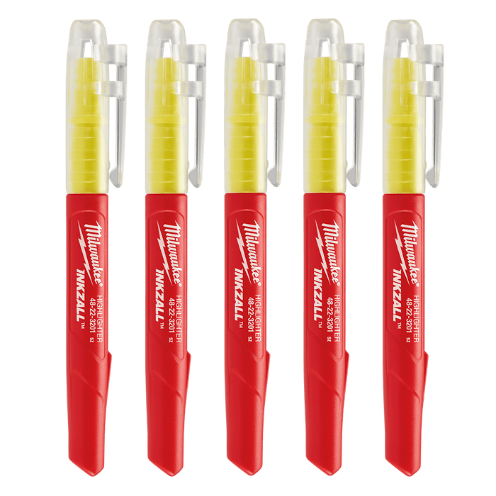 Milwaukee  INKZALLâ„¢ Yellow Highlighters (5 Pk)