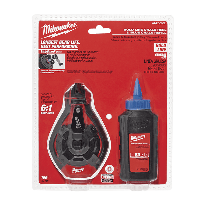 Milwaukee  30m Bold Line Chalk Reel Kit w/ Blue Chalk