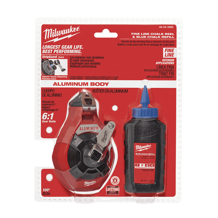 Milwaukee  30m Fine Line Chalk Reel Kit w/ Blue Chalk