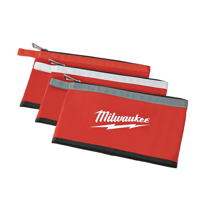 Milwaukee  3 Pk Zipper Pouches
