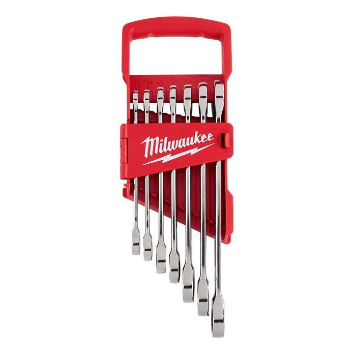 Milwaukee  7pc Ratcheting Combination Wrench Set â€“ SAE