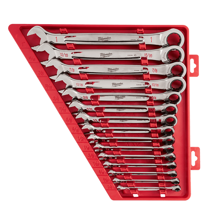 Milwaukee  15pc Ratcheting Combination Wrench Set â€“ SAE
