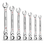 Milwaukee 7pc Flex Head Ratcheting Combination Wrench Set - SAE