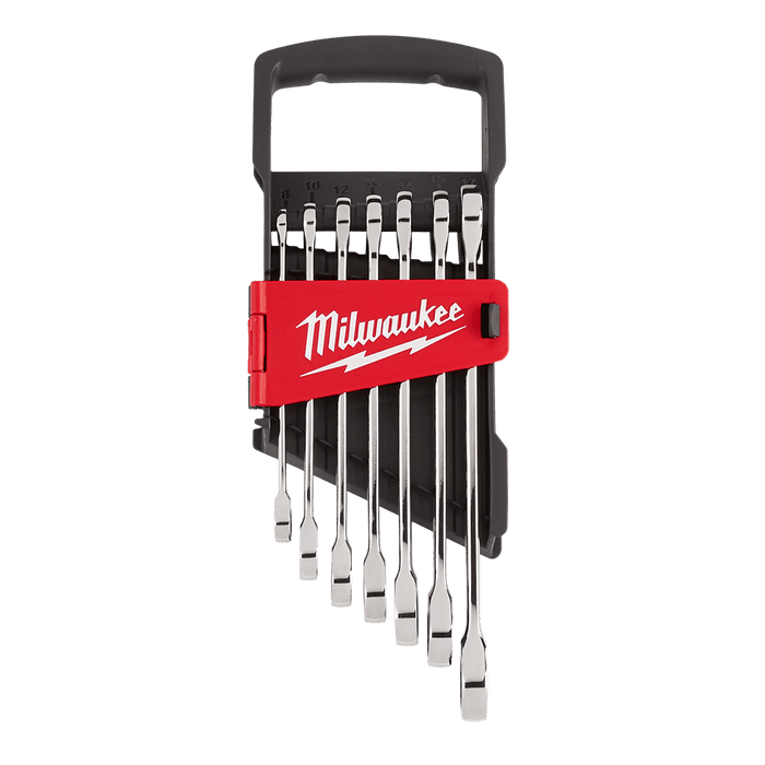 Milwaukee  7pc Ratcheting Combination Wrench Set â€“ Metric