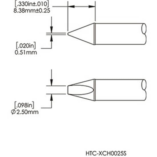 Metcal Cartridge Chisel 2.5mm