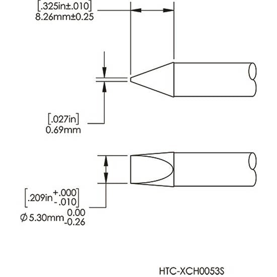 Metcal Cartridge Chisel 5.3mm