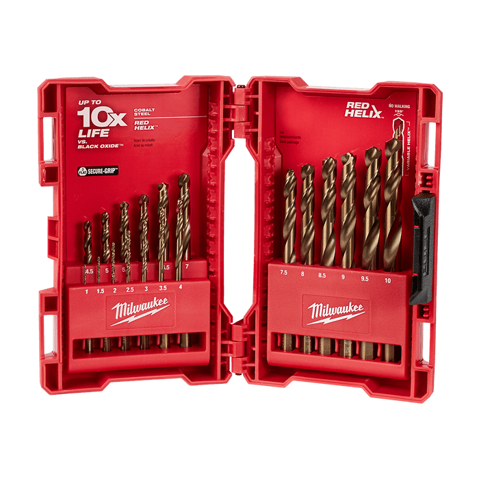 Milwaukee  Red Helixâ„¢ Cobalt Drill Bit Set 19Pc