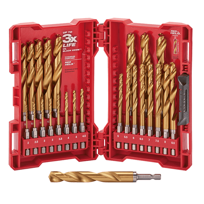 Milwaukee  SHOCKWAVEâ„¢ Red Helixâ„¢ Titanium 25 Pce Kit
