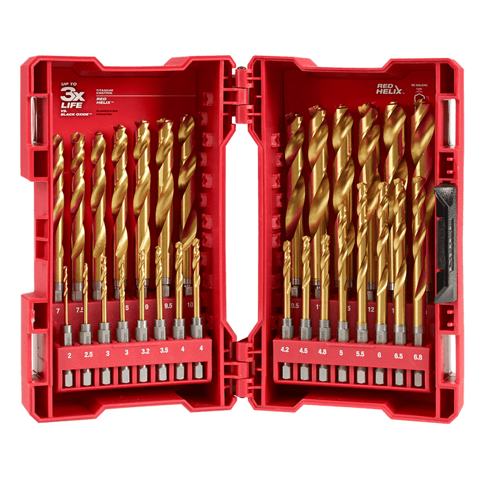 Milwaukee  SHOCKWAVEâ„¢ Red Helixâ„¢ Titanium 29 Pce Kit