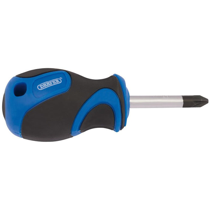 Draper Tools No.2 x 38mm PZ Type Screwdriver with Soft Grip Handles
