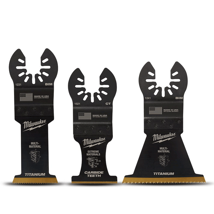 Milwaukee OPEN-LOK™ 3PC Multi Material Multi-Tool Blade Variety Pack