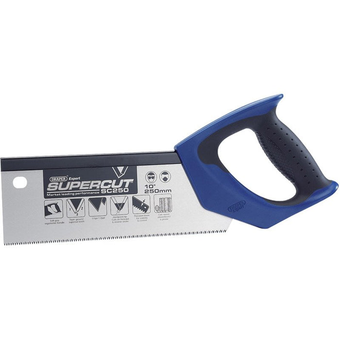 Draper Tools Expert Supercut® 250mm/10 Soft Grip Hardpoint Tenon Saw- 11tpi/12ppi