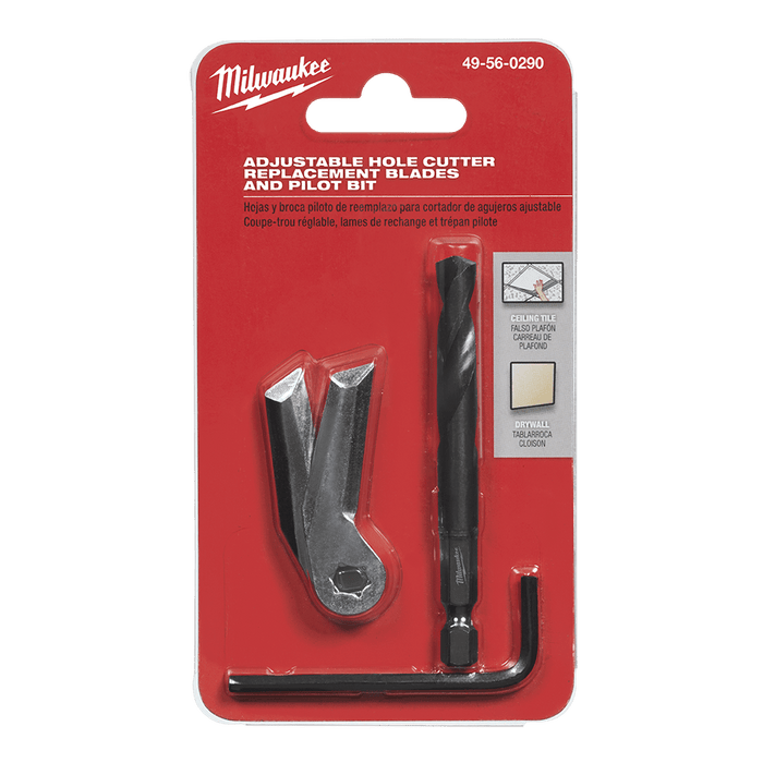Milwaukee  Adjustable Hole Cutter Replacement Blades and Pilot Bit
