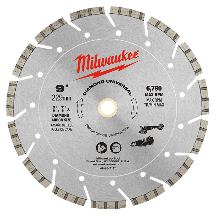 Milwaukee  230mm (9â€) Universal Diamond Segmented Blade
