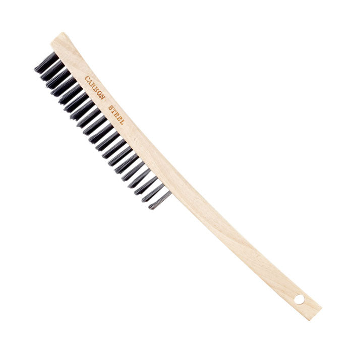 Bossweld 4 Row Engineer Wire Brush Wood Handle