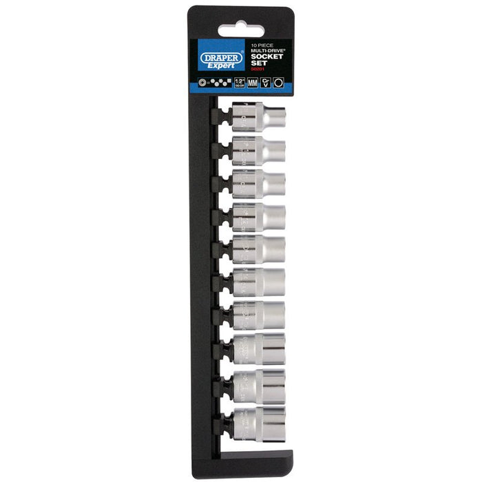 Draper Tools 1/2 Sq. Dr. Draper Expert Multi-Drive® Socket Set (10 Piece)