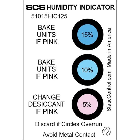 Desco 51015HIC125 - Humidity Indicator Card, 5-10-15%, 125/CAN