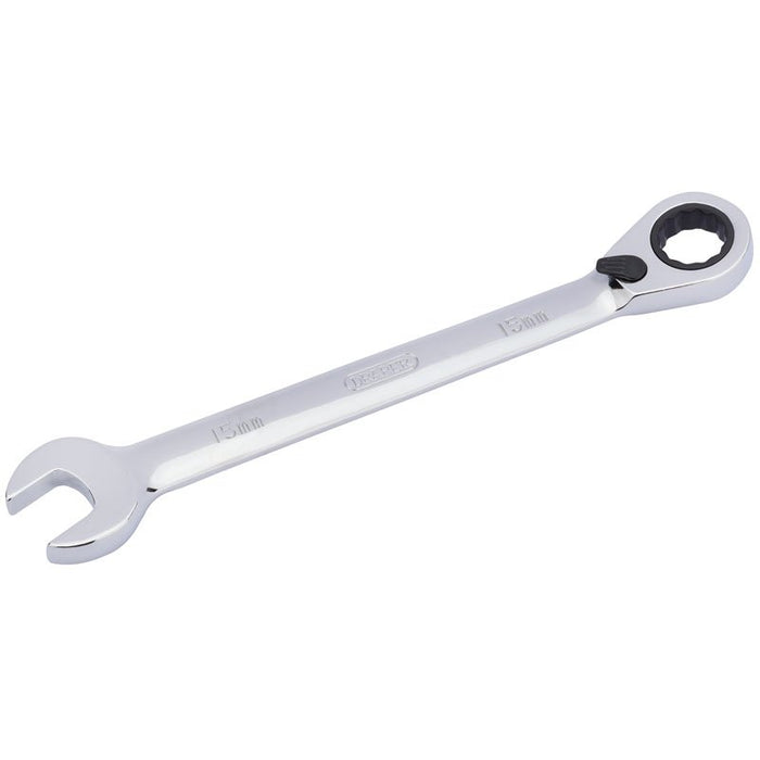 Draper Tools 15mm Draper Hi-Torq® Metric Reversible Ratcheting Combination Spanner
