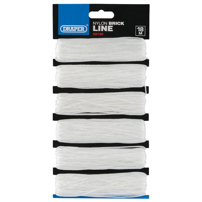 Draper Tools 6 x 18M Nylon Brick Line Hanks