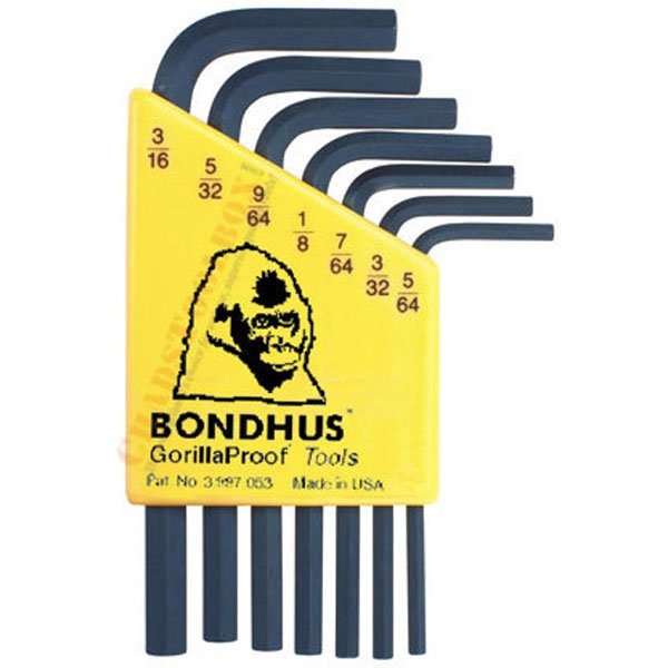 Bondhus 7pc Hex L-Wrenches 5/64-3/16