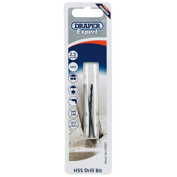 Draper Tools Expert 2.5mm HSS Twist Drill for 3 x 0.5 Taps