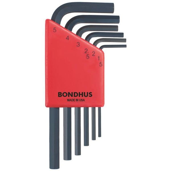 Bondhus 6pc Hex L-Wrenches 1.5mm-5mm 12246
