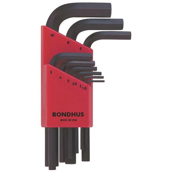Bondhus 9pc Hex L-Wrenches  1.5mm-10mm 12299