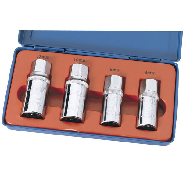 Draper Tools 1/2 Square Drive 4 Piece Stud Extractor Set