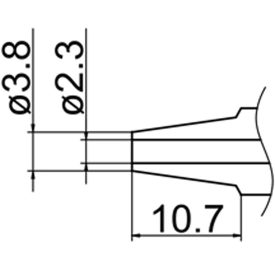 Hakko Desolder Nozzle 2.3mm For FM2024
