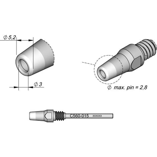 JBC 4.8x3.0mm Extended Life Tip