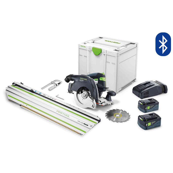 Festool HKC 55 18V 160mm Cordless Circular Saw 5.2Ah Bluetooth Set in Systainer with 420