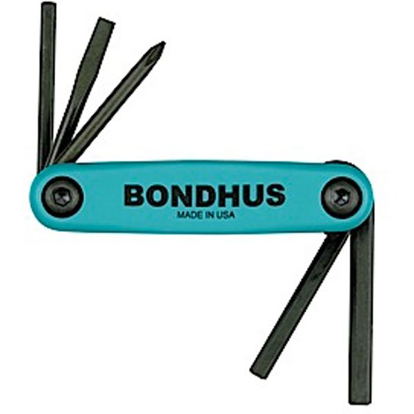 Bondhus 5pc Utility Fold-up Tools Phillips, Slotted & Hex 12540