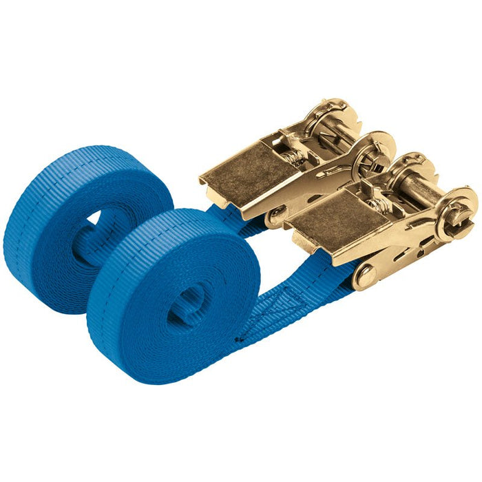 Draper Tools 400kg Ratcheting Tie Down Strap Sets (4.5M x 25mm) (2 Piece)