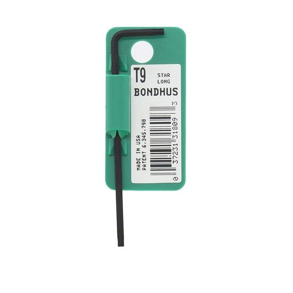 Bondhus 31809 Tagged and Barcoded T9 Star Tip Hex Key L-Wrench with ProGuard Finish, 2.9