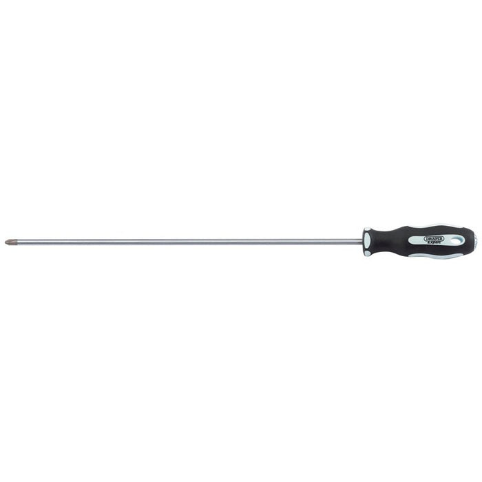 Draper Tools Cross Slot Extra Long Reach Soft Grip Screwdriver (No.2 x 450mm)