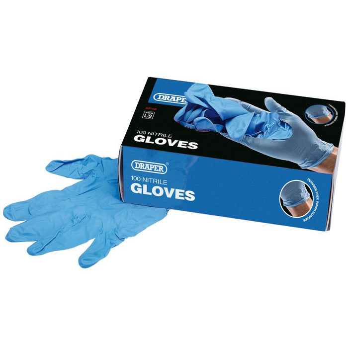 Draper Tools Nitrile Gloves (Box of 100)