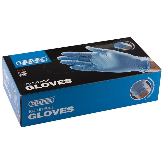 Draper Tools Nitrile Gloves (Box of 100)