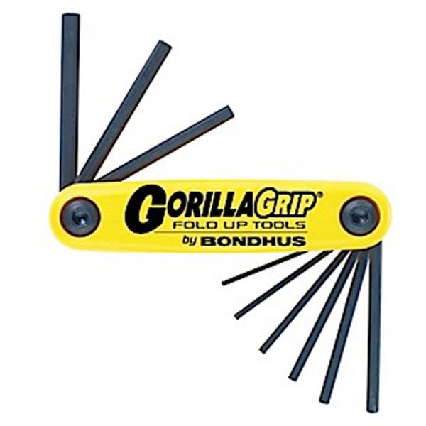 Bondhus Set 9 Hex Fold-up Tool .050 - 3/16 
