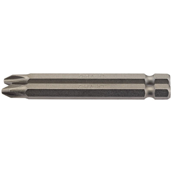 Draper Tools No.2 1/4 Hex. Cross Slot Insert Bit 75mm Long x 2