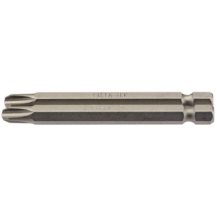 Draper Tools No.3 1/4 Hex. Cross Slot Insert Bit 75mm Long x 2