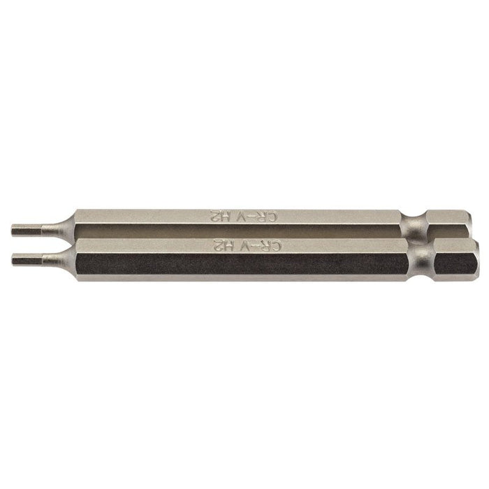 Draper Tools 2mm 1/4 Hex. Hexagonal Insert Bit 75mm Long x 2