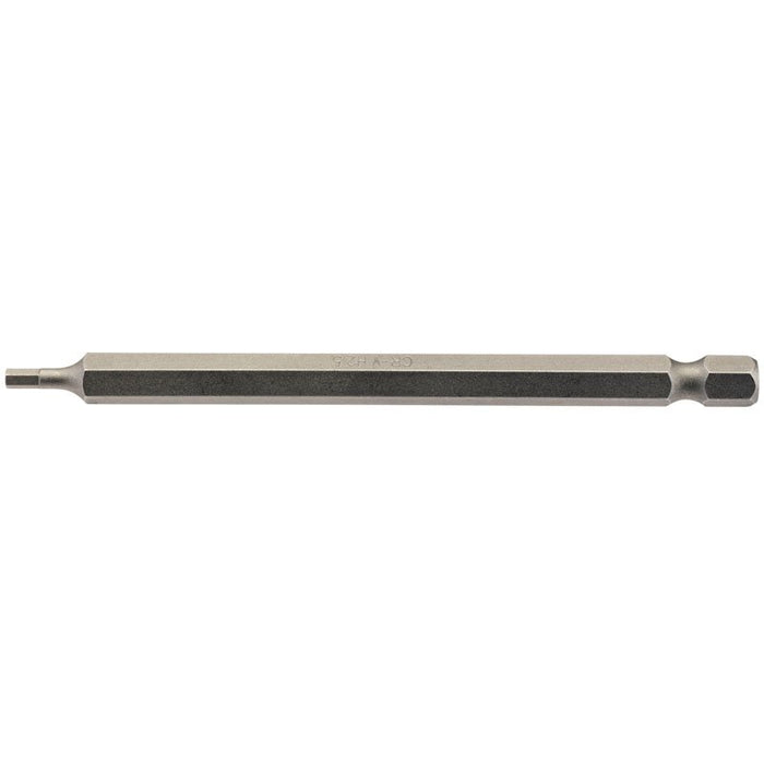 Draper Tools 2.5mm 1/4 Hex. Hexagonal Insert Bit 100mm Long x 1